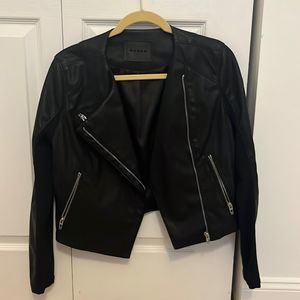 BlankNYC Faux Leather Moto jacket small cropped